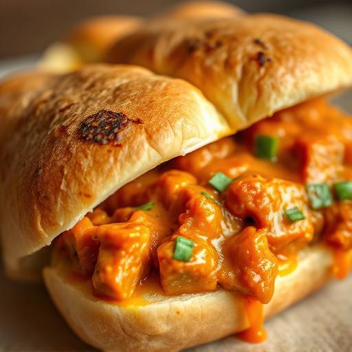 A close-up of bunny chow, a Durban specialty consisting of a hollowed-out loaf of bread filled with curry.