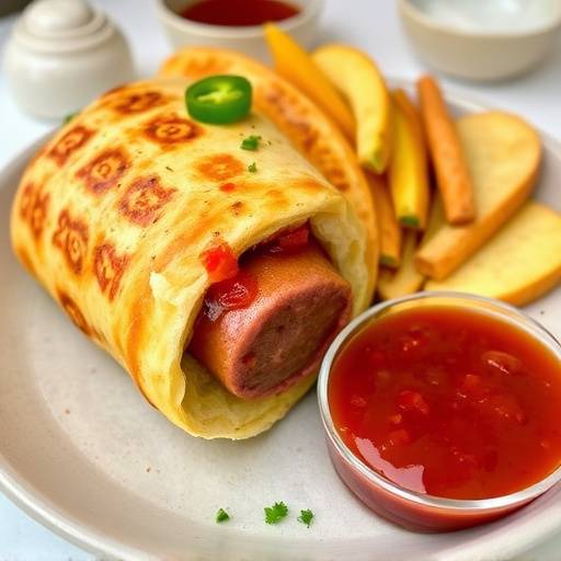 Image of a quick boerewors roll with chutney