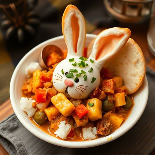 Image of a quick bunny chow made with leftover curry
